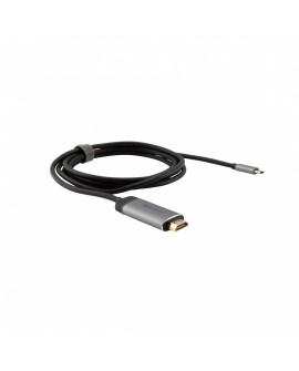 Verbatim 49144 adapter kablowy 1,5 m USB Type-C HDMI Czarny, Srebrny