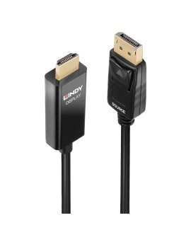 Lindy 40926 adapter kablowy 2 m DisplayPort HDMI Typu A (Standard) Czarny