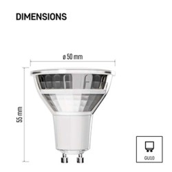 LED żarówka EMOS Lighting GU10, 230V, 3W, 345lm, 4000k, neutralna biel, 30000h, Classic MR16 50X50X55mm