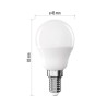 LED żarówka EMOS Lighting E14, 230V, 4.2W, 470lm, 4000k, neutralna biel, 30000h, Mini Globe 45x45x82mm