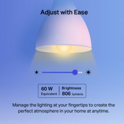 LED żarówka TP-LINK Tapo L530E, E27, 220-240V, 8.7W, 806lm, 6000k, RGB, 15000h, chytrá Wi-Fi žárovka