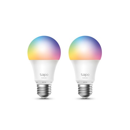 LED żarówka TP-LINK Tapo L530E, E27, 220-240V, 8.7W, 806lm, 6000k, RGB, 15000h, chytrá Wi-Fi žárovka, 2 kusy v balení