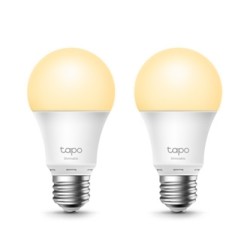 LED żarówka TP-LINK Tapo L510E, E27, 220-240V, 8.7W, 806lm, 2700k, ciepła biel, 15000h, stmívatelná chytrá Wi-Fi žárovka, 2 kusy