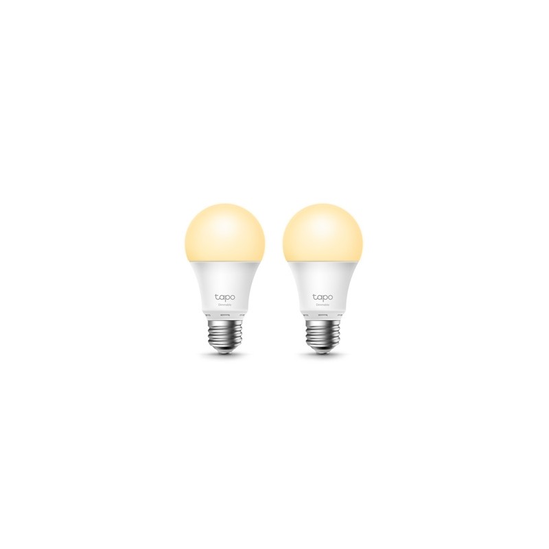 LED żarówka TP-LINK Tapo L510E, E27, 220-240V, 8.7W, 806lm, 2700k, ciepła biel, 15000h, stmívatelná chytrá Wi-Fi žárovka, 2 kusy