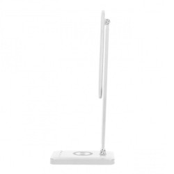 Lampka na biurko, aluminium + ABS, biała, 3 typy oświetlenia, ładowarka bezprzewodowa IP20