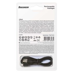 LED Flashlight, Li-Ion 3,7V/2500mAh, metalowy, czarna, 650lm, CR41