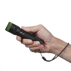 LED Flashlight, Li-Ion 3,7V/2500mAh, metalowy, czarna, 650lm, CR41