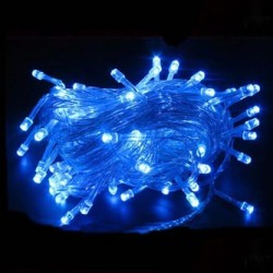 Oświetlenie LED, Lampki choinkowe, 10m, 220-240 V (50-60Hz), 6W, niebieski, przezroczysty przewód, 30000h, 100xLED, EOL