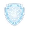 Hanging neon LED Paw Patrol on plexiglass - Paw OW-130246