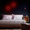 Neon LED Light HEART red Bat + USB FLNE07 Forever Light
