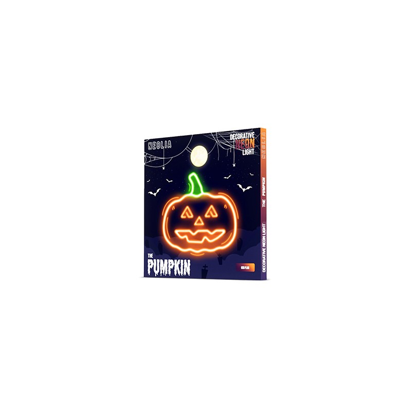 Neon PLEXI LED PUMPKIN WITH STEM orange green NNE13 Neolia