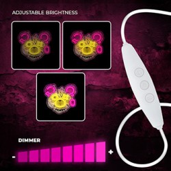 Neon ART LED PUNK TEDDY BEAR pink-yellow FLA01 Forever Light