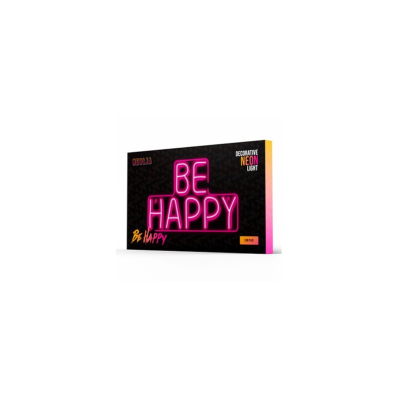 Neon PLEXI LED BE HAPPY pink NNE10 Neolia