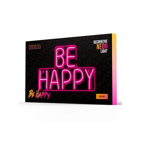 Neon PLEXI LED BE HAPPY pink NNE10 Neolia