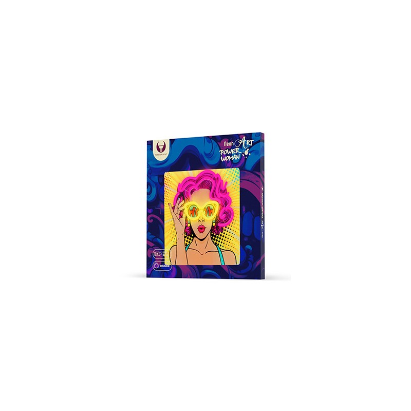 Neon ART LED POWER WOMAN yellow-purple FLA02 Forever Light