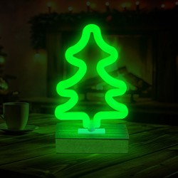 Neon Wood Stand LED TREE green FLNW03 Forever Light