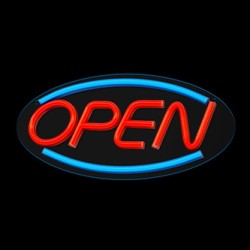 Neon PLEXI LED OPEN blue red FPNE04X Forever Light