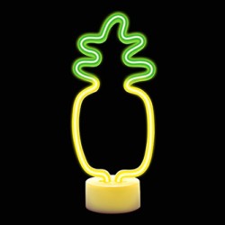 Neon LED on stand PINEAPPLE orange green USB-C FSC-12 Forever Light