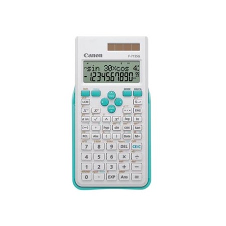 Canon Kalkulator F-715SG, biała, szkolny, 12 cyfr, obudowa z niebieskim wykończeniem