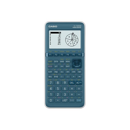 Casio Kalkulator FX 7400G III, niebieska, programowalny,  z wyświetlaczem 8 liniowym