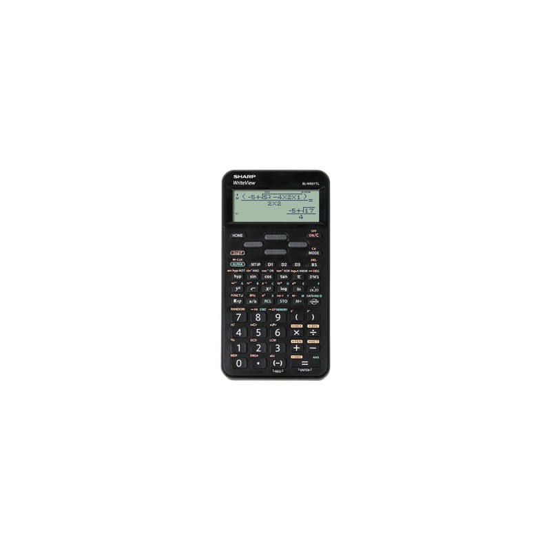 Sharp Kalkulator EL-W531TL, czarna, naukowy, punktowy wyświetlacz, plastikowa pokrywa