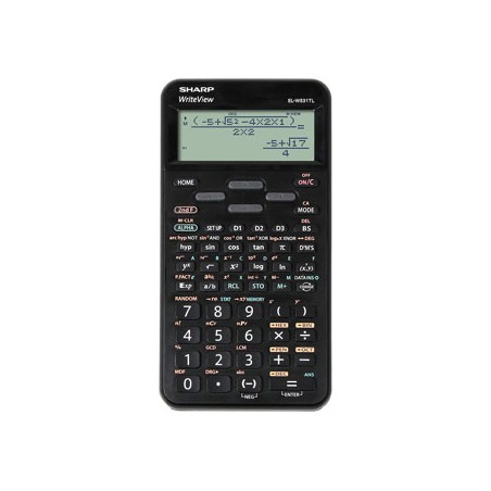 Sharp Kalkulator EL-W531TL, czarna, naukowy, punktowy wyświetlacz, plastikowa pokrywa