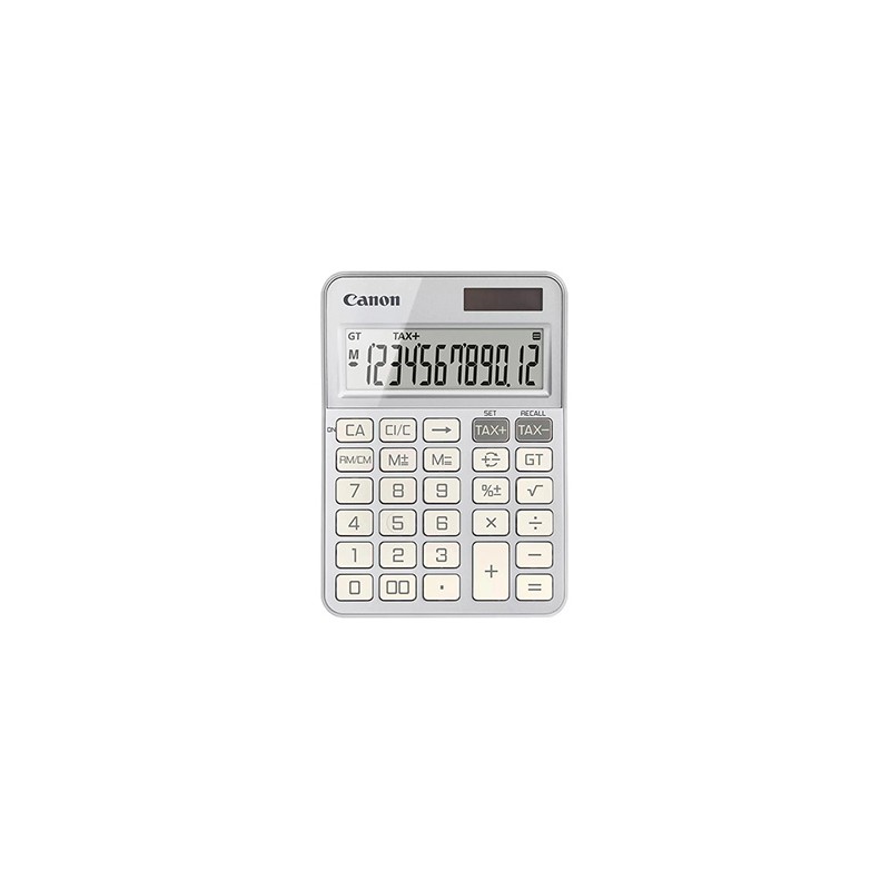 Canon kalkulator KS-125KB-SL 6818C003, srebrna, biurkowy, 12 miejsc, automatyczne wyłączanie
