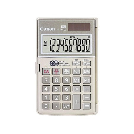 Canon kalkulator LS-10TEG DBL, szara, kieszonkowy, 10 miejsc