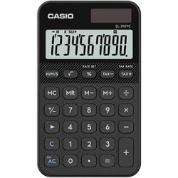 Casio Kalkulator SL 310 YC BK, czarna, 10 miejsc, podwójne zasilanie