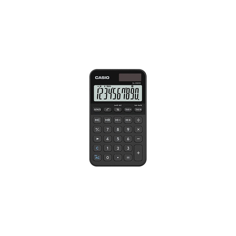 Casio Kalkulator SL 310 YC BK, czarna, 10 miejsc, podwójne zasilanie