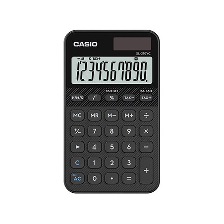 Casio Kalkulator SL 310 YC BK, czarna, 10 miejsc, podwójne zasilanie