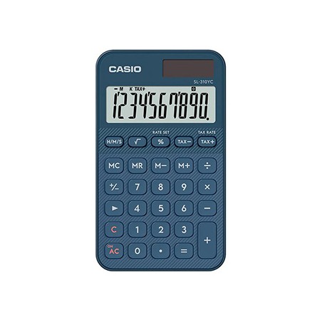 Casio Kalkulator SL 310 YC NY, niebieska, 10 miejsc, podwójne zasilanie