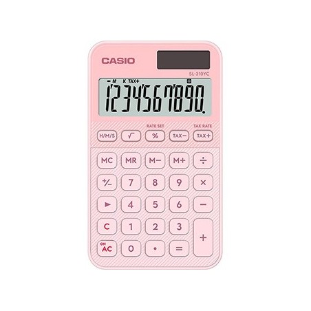 Casio Kalkulator SL 310 YC LP, różowa, 10 miejsc, podwójne zasilanie