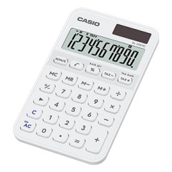 Casio Kalkulator SL 310 YC WE, biała, kieszonkowy, 10 miejsc, podwójne zasilanie