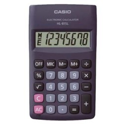 Casio Kalkulator HL 815L BK, czarna, kieszonkowy, 8 miejsc
