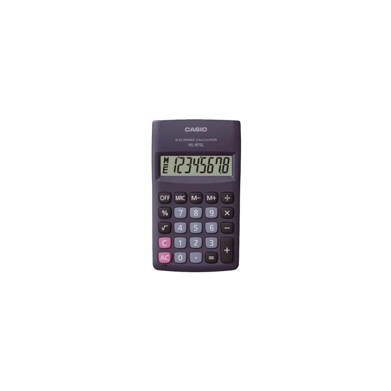 Casio Kalkulator HL 815L BK, czarna, kieszonkowy, 8 miejsc