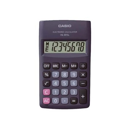 Casio Kalkulator HL 815L BK, czarna, kieszonkowy, 8 miejsc