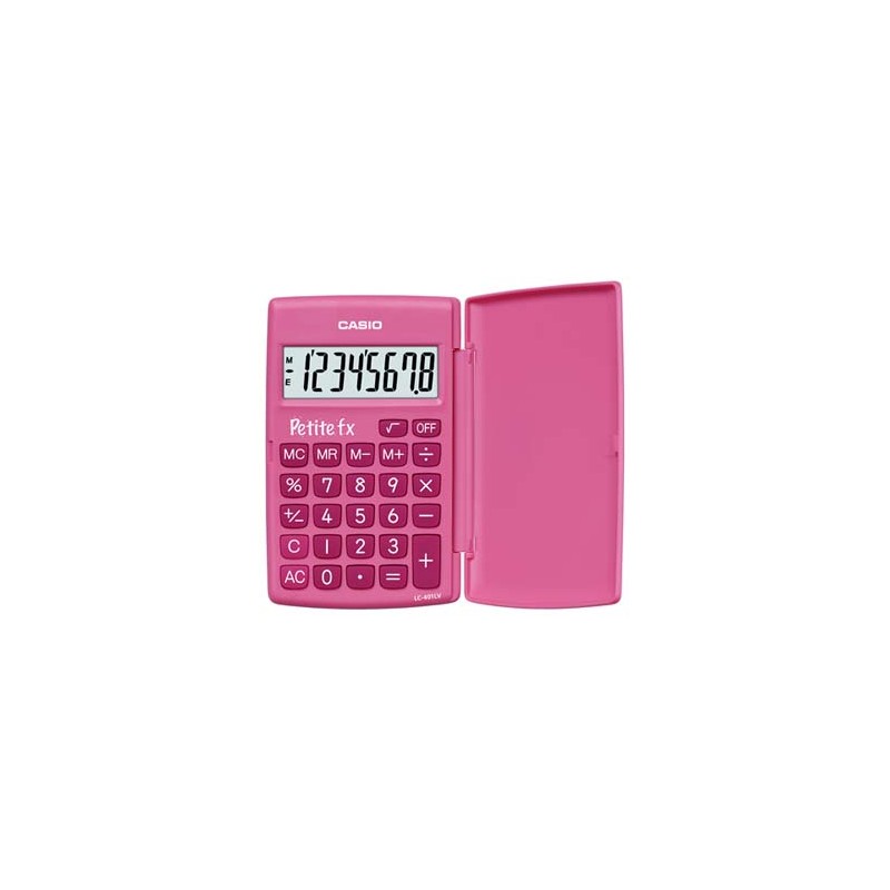 Casio Kalkulator LC 401 LV PK, różowa, kieszonkowy, 8 miejsc