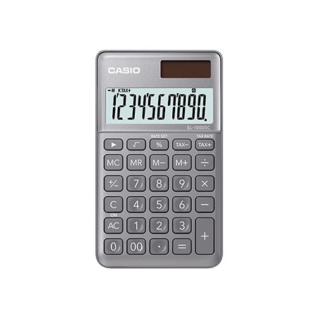 Casio Kalkulator SL 1000 SC GY, srebrna, kieszonkowy, 10 miejsc