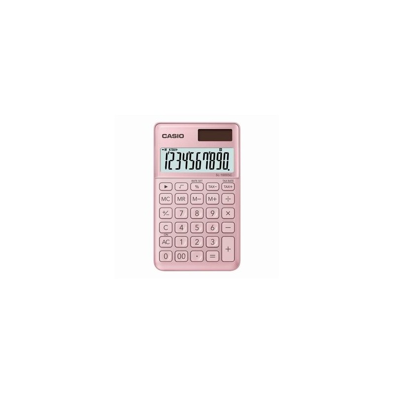 Casio Kalkulator SL 1000 SC PK, złota, 10 miejsc, podwójne zasilanie