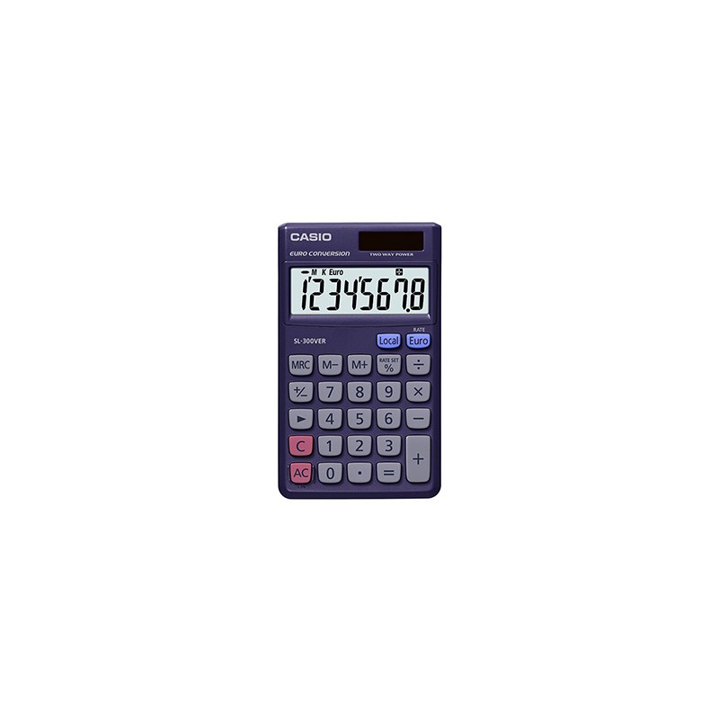 Casio Kalkulator SL 300 VER, czarna, kieszonkowy, 8 miejsc