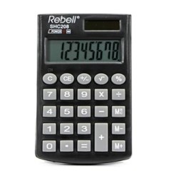 Rebell Kalkulator RE-SHC208 BX, czarna, kieszonkowy, 8 miejsc