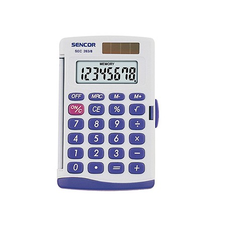 Sencor Kalkulator SEC 263/8 DUAL, szara, kieszonkowy, 8 miejsc