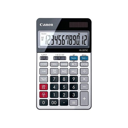 Canon kalkulator HS-20TSC DBL EMEA, szara, kieszonkowy, 12 miejsc, funkcje do celów biznesowych i podatkowych