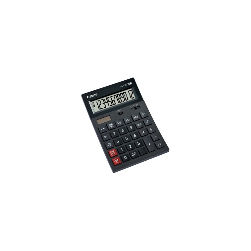Canon kalkulator AS-1200, 4599B001, czarna, biurkowy, 12-miejsc, Obliczenie VAT, suma całkowita