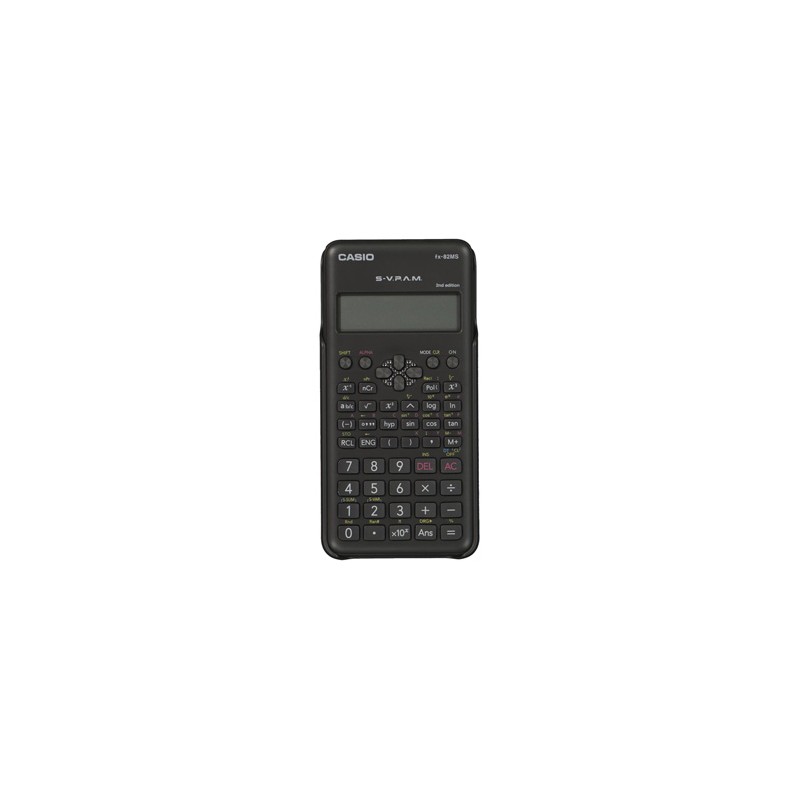 Casio kalkulator FX 82 MS 2E, czarna, szkolny, 2 rzędowy wyświetlacz