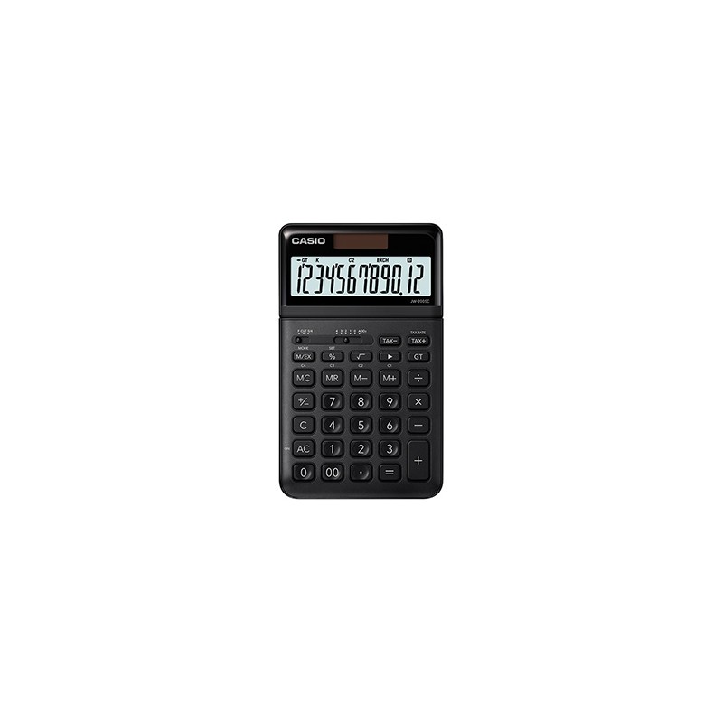 Casio Kalkulator JW 200 SC BK, czarna, biurkowy, 12 miejsc
