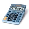 Casio kalkulator MS 100 EM, niebieska, stołowy, funkcja konwersji walut, VAT