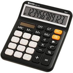 Eleven Kalkulator CDC-110-BK, czarna, biurkowy, 12 miejsc, podwójne zasilanie