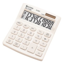 Eleven Kalkulator SDC810NRWHE, biała, biurkowy, 10 miejsc, podwójne zasilanie